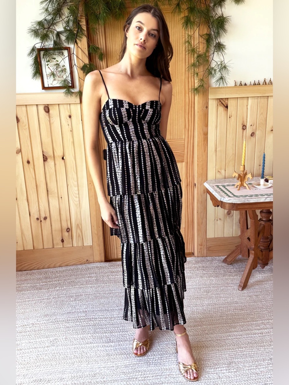 Emerson Fry NWT Fitted Bodice Ruffle Dress Size 6